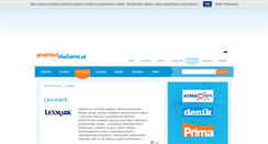 Desktop Screenshot of lexmark.prehlad-tlaciarni.sk